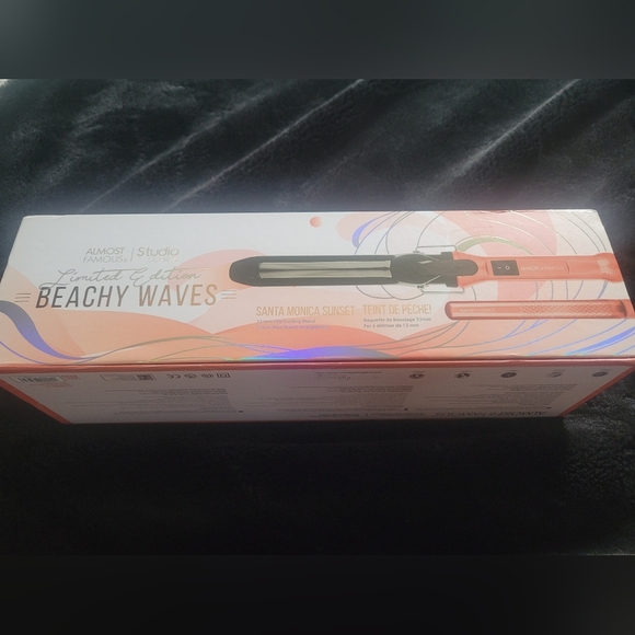 ALMOST FAMOUS Beach Wave Babe 2-Piece Set w Curlinf Wand and Mini Flat Iron. NIB - Picture 9 of 9